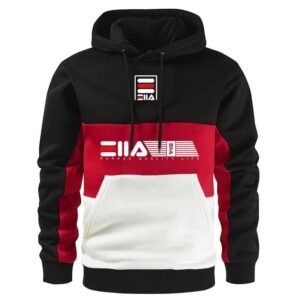 Premium Quality Phillips Cotton Hoodies [Fila Black]