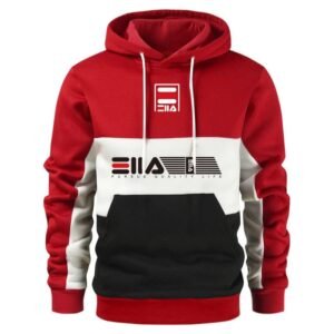 Premium Quality Phillips Cotton Hoodies [Fila Red]